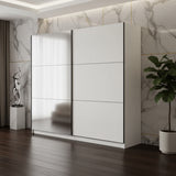 Hartwell Sliding Wardrobe with Mirror – White