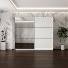 Hartwell Sliding Wardrobe with Mirror – White
